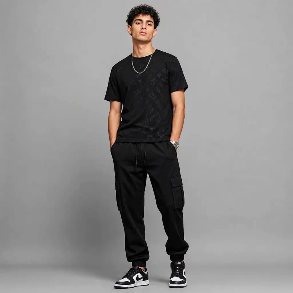 Black Monogram Tee – vue 2
