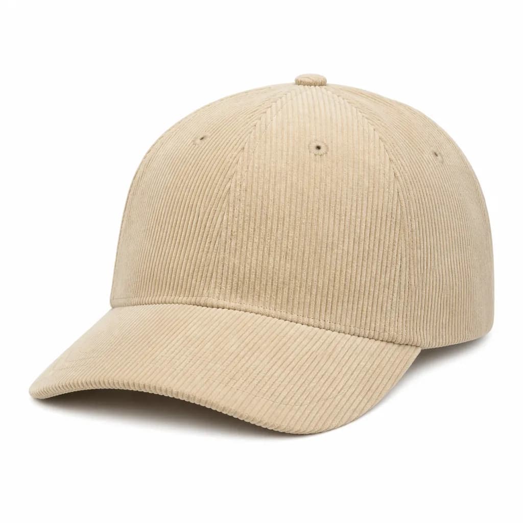 Beige Corduroy Cap