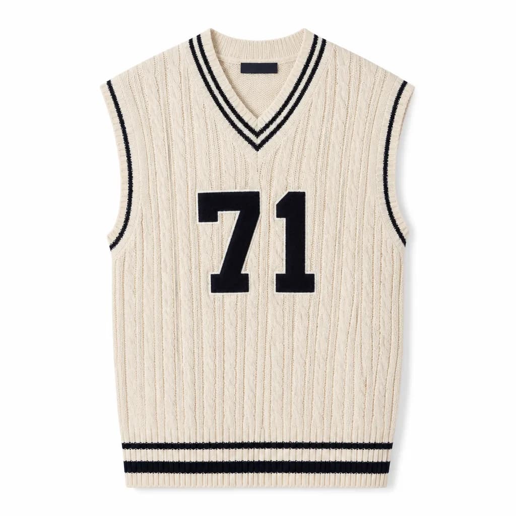 Cream Knit Vest