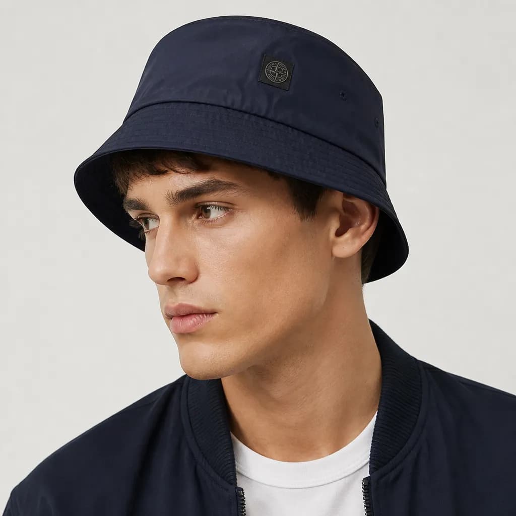 Navy Bucket Hat – vue 2