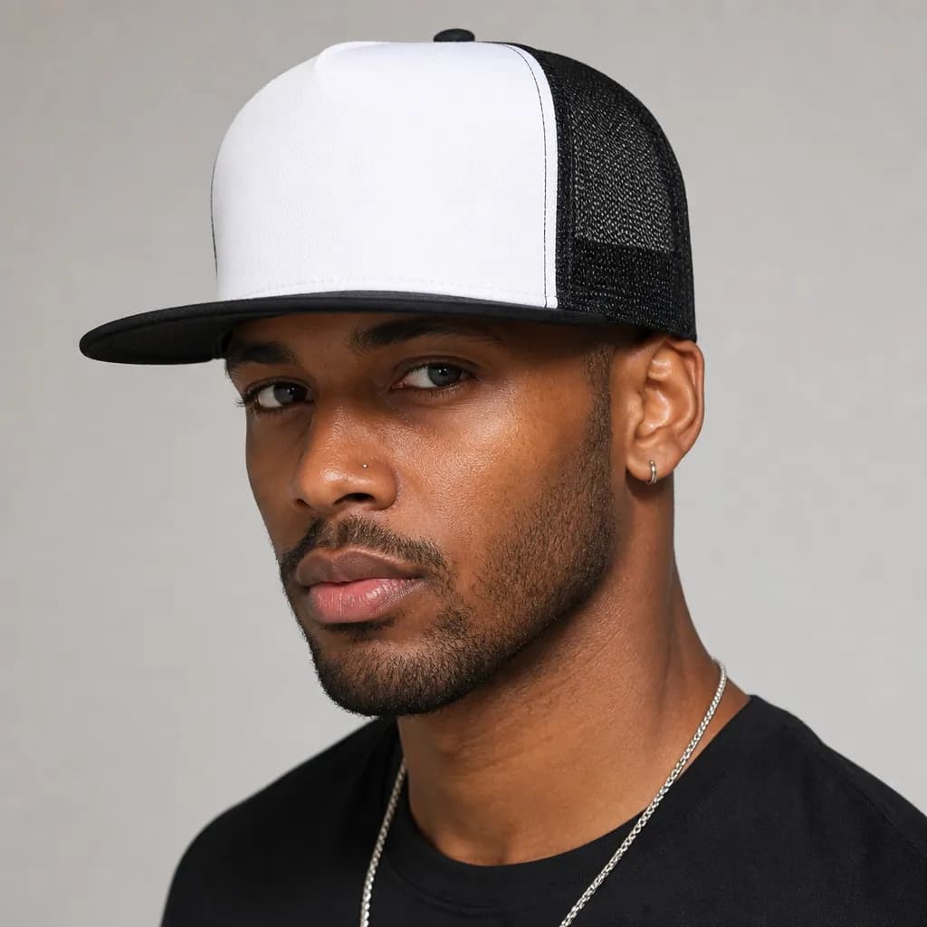 White Mesh Trucker – vue 2