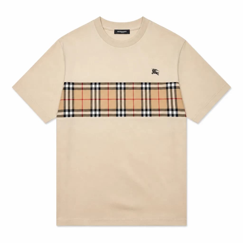 Beige Check Tee
