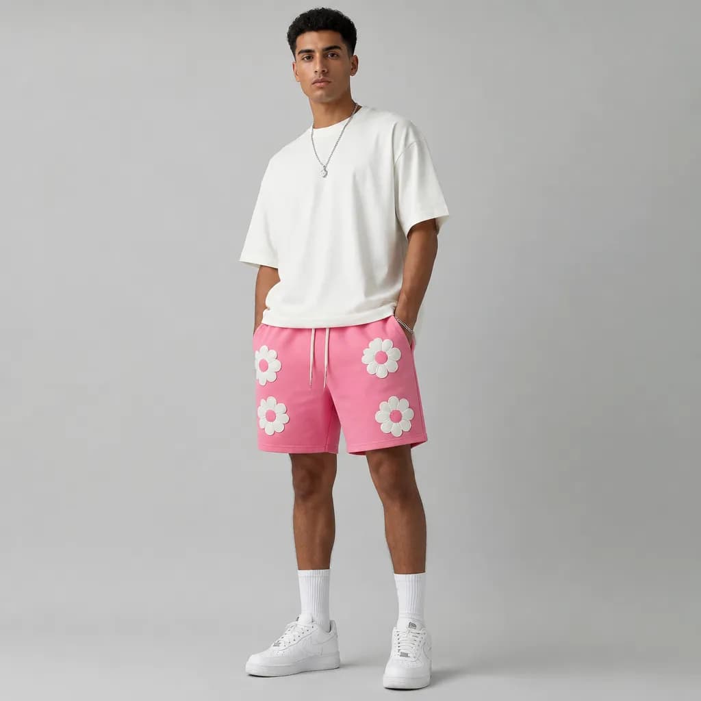 Pink Crochet Shorts – vue 2
