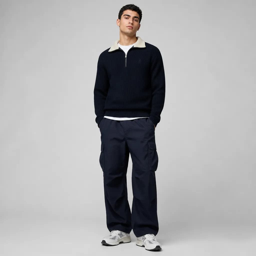 Navy Halfzip Knit – vue 2