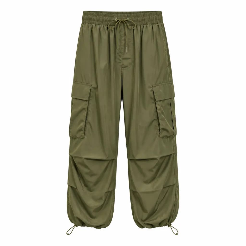 Olive Parachute Pants