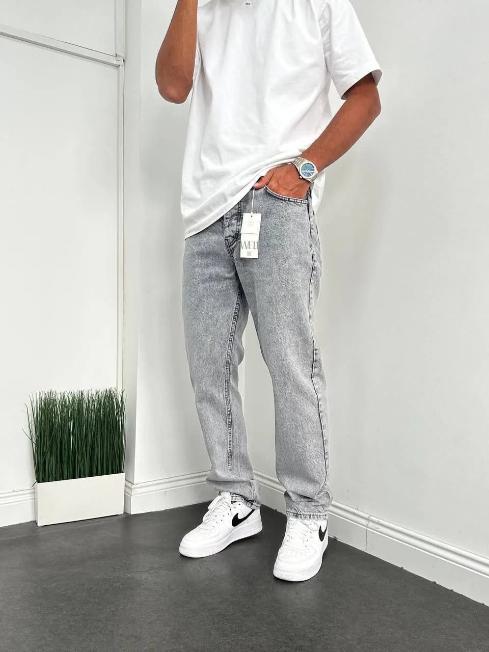 Baggy jean gris clair  – vue 2