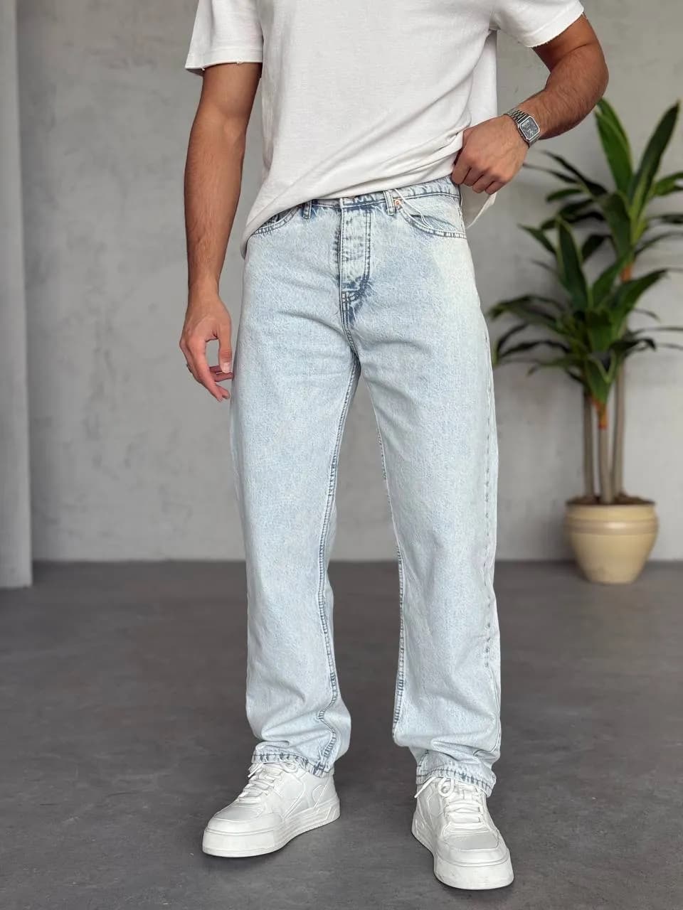 Baggy jean blue clair 
