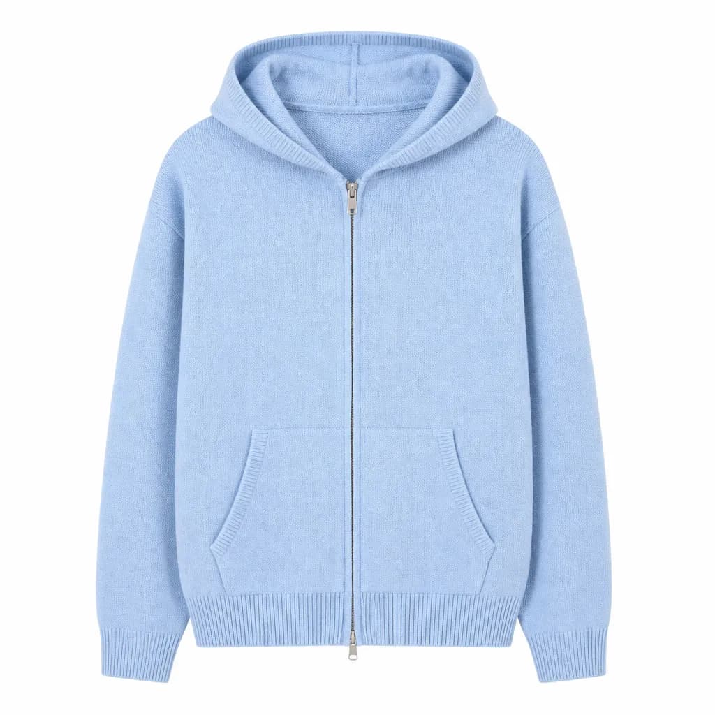 Sky Zip Knit Hoodie