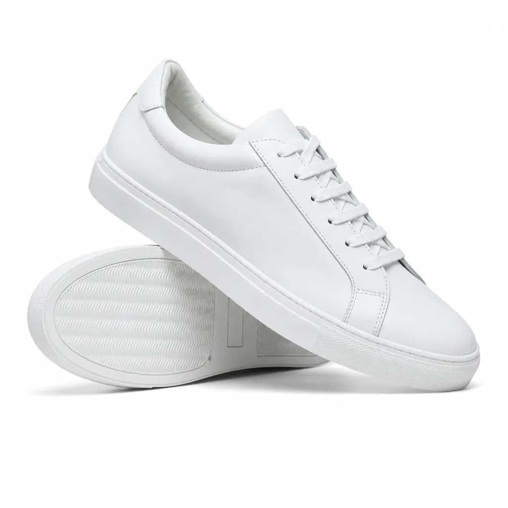 White Leather Sneaker – vue 2