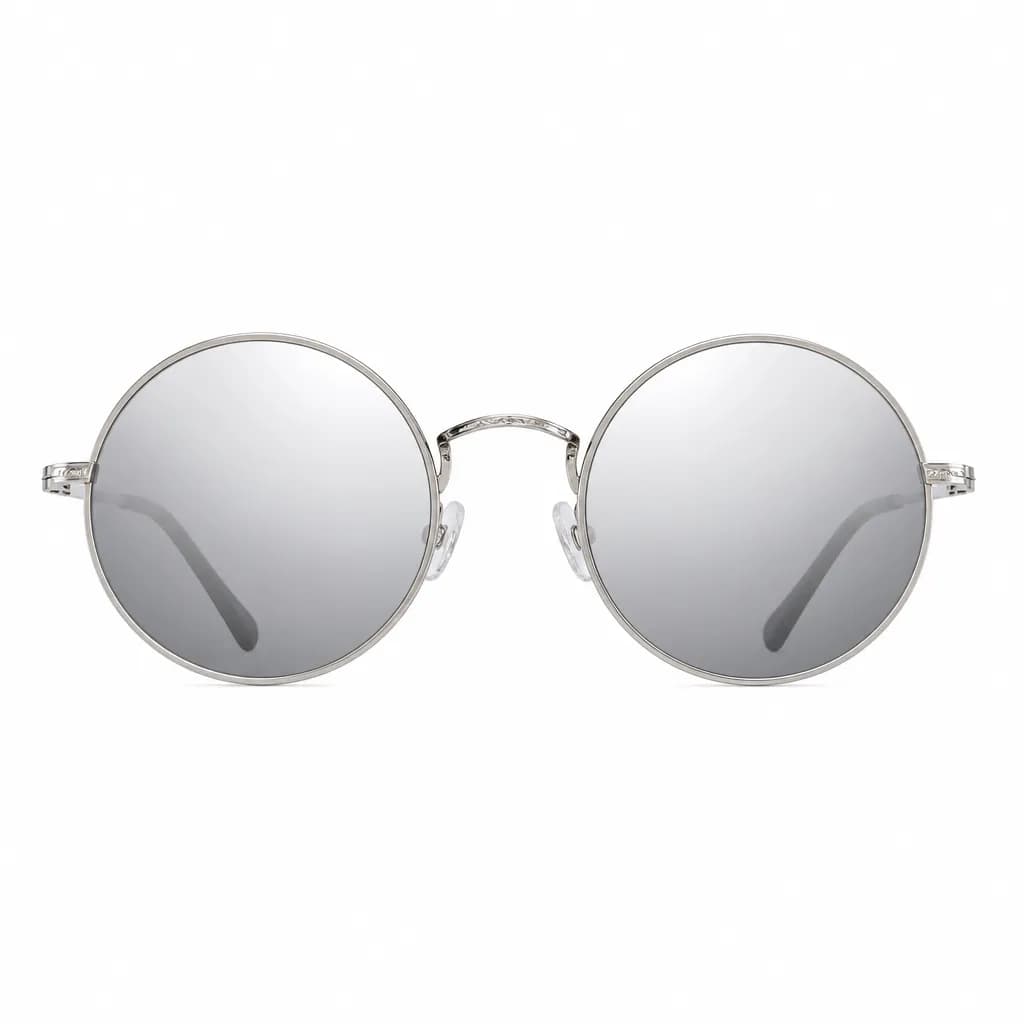 Silver Round Sunglasses