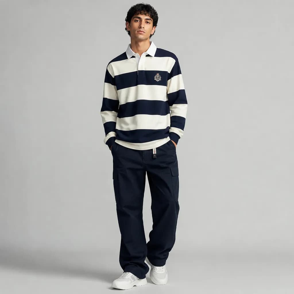 Navy Rugby Polo – vue 2