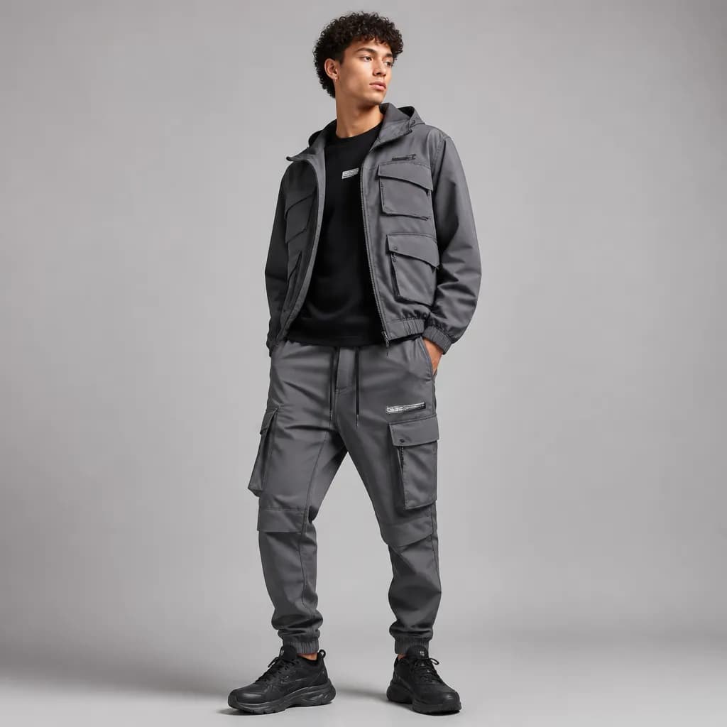 Grey Utility Pants – vue 2
