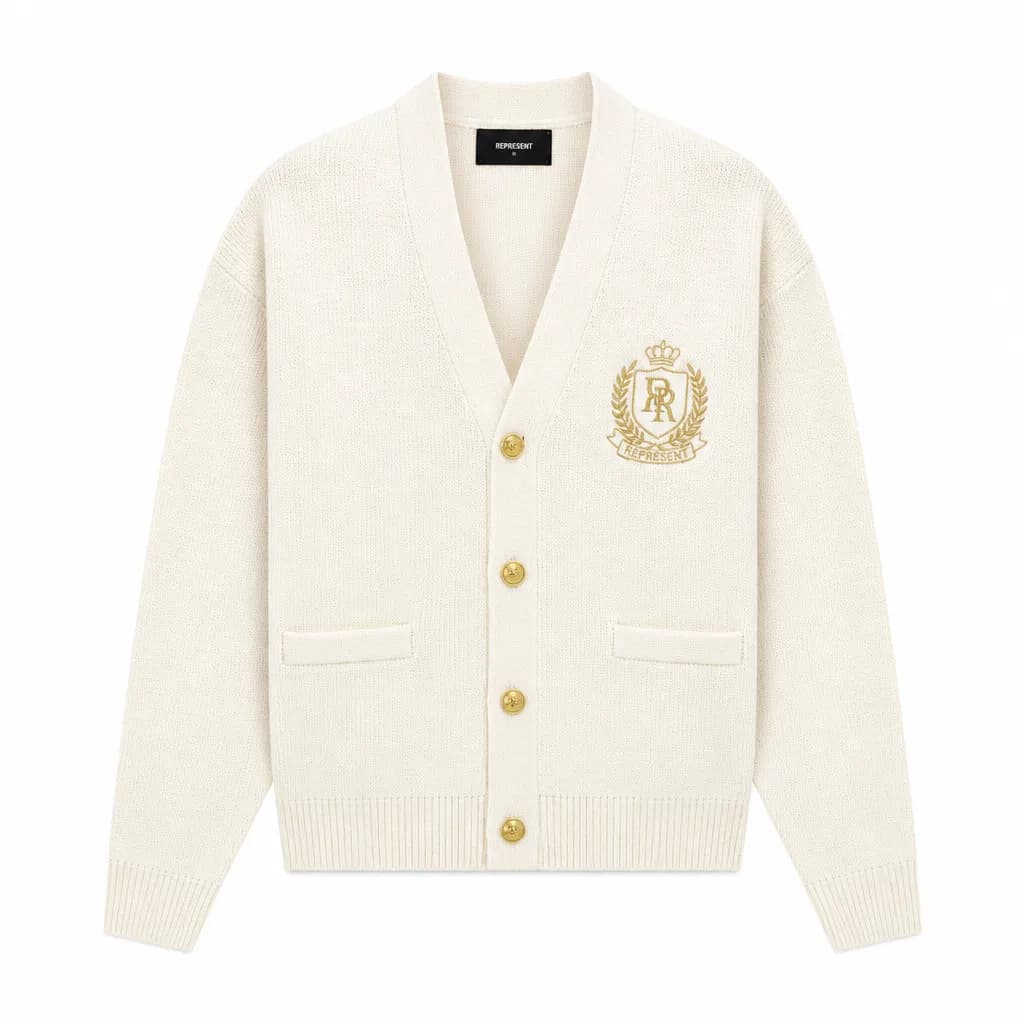 Ecru Crest Cardigan